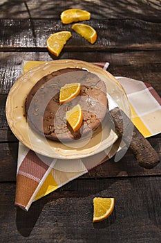 Cake with chestnut flour