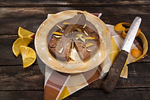 Cake with chestnut flour