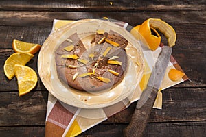 Cake with chestnut flour