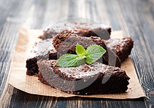 Cake chocolate brownies