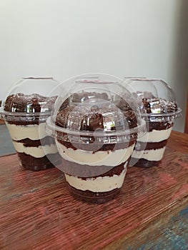 Cake chocolate coco pote