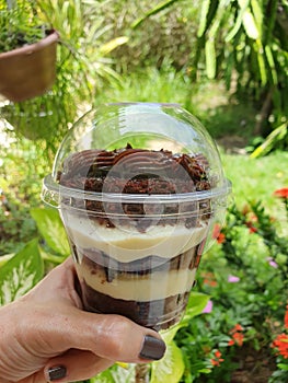 Cake chocolate coco pote