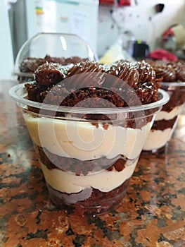 Cake chocolate coco pote