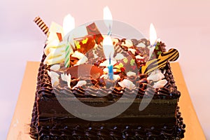 Cake Chocolate happy birthday on box