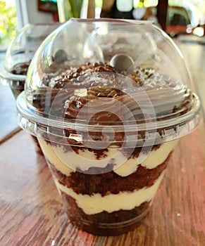 Cake chocolate pote