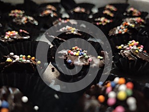 Cake chocolate with springkle