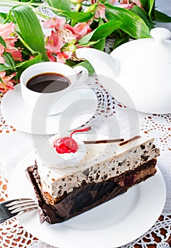 Cake coffe flowers