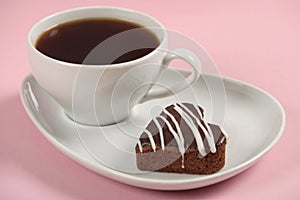 Cake and coffee cup