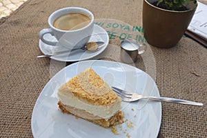 Cake and Coffee in a Frankfurt Cafe