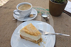 Cake and Coffee in a Frankfurt Cafe photo