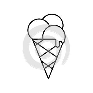 Cake cone  Line Style vector icon which can easily modify or edit