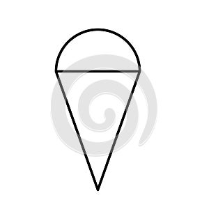 Cake cone Vector icon which can easily modify or edit