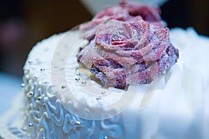 Cake decorated with flowers