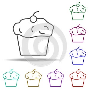 Cake,dessert, muffin icon. Elements of Thanksgiving day in multi color style icons. Simple icon for websites, web design, mobile