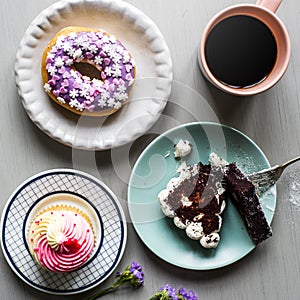 Cake Donut Bakery Sweets Dessert Break Time