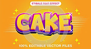 Cake editable text effect Template