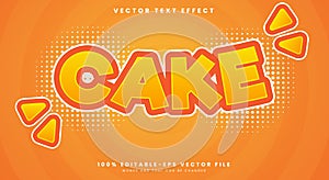 Cake editable text effect template