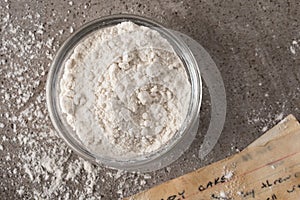 Cake Flour in a Bowl