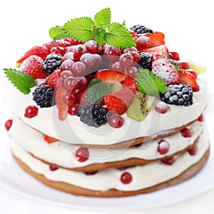 Cake with fresh berry