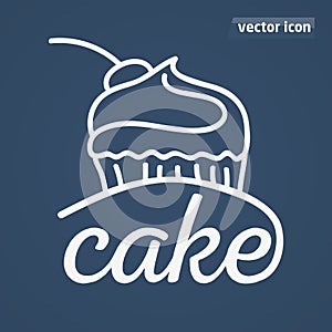 Cake hand drwan icon