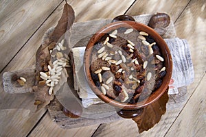 Cake made with chestnut flour