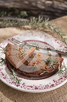 Cake made with chestnut flour