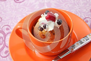 Cake in a mug