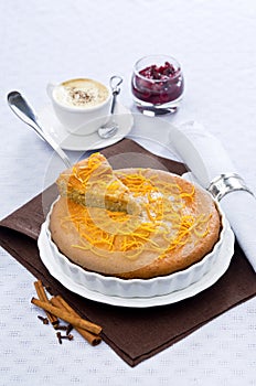 Cake with orange