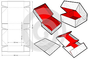 Cake Packaging and Die-cut Pattern.