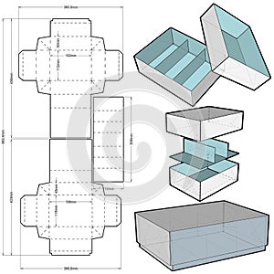 Cake Packaging and Die-cut Pattern.