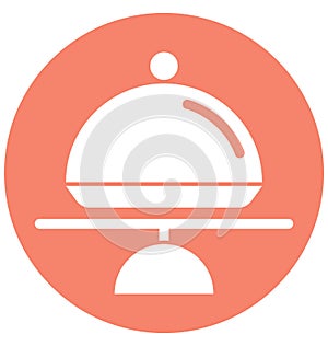 Cake Plate Isolated Vector icon which can be easily modified or edit