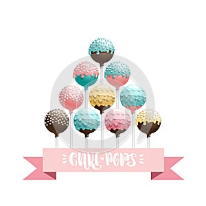 Cake pops set.