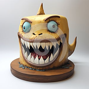 Monster Cake: A 3d Rendering In The Style Of Jamie Hewlett photo