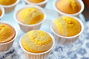Cake Stand With Carrot Muffins photo