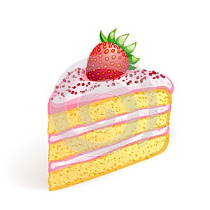 Cake with strawberry