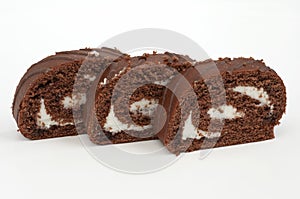Cake swiss roll pieces