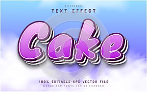 Cake text effect editable