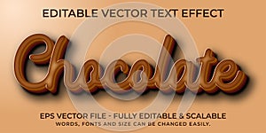 Chocolate Cake Text effect Editable Vector