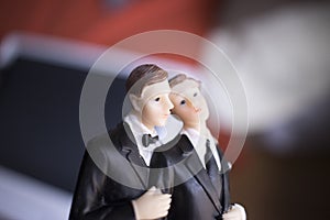 Cake topper gay wedding couple