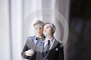 Cake topper gay wedding couple