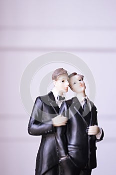 Cake topper gay wedding couple