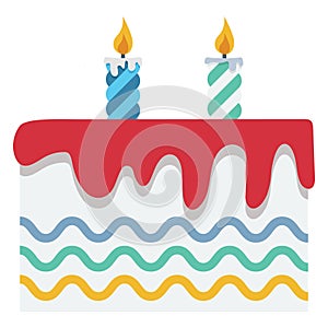 Cake Vector icon which can be easily modified or edit