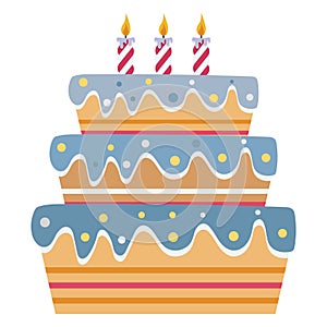 Cake Vector icon which can be easily modified or edit