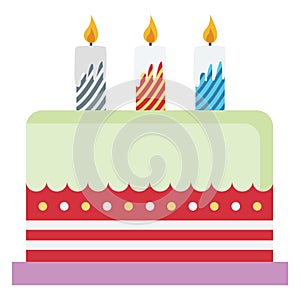 Cake Vector icon which can be easily modified or edit