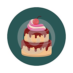 Cake vector icon Which Can Easily Modify Or Edit