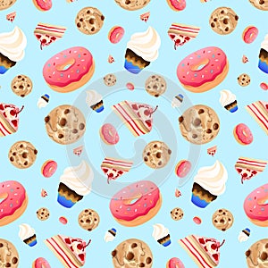 Cake Vector Seamless Pattern