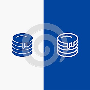 Cake, Wedding, Wedding Cake, Canada Line and Glyph Solid icon Blue banner Line and Glyph Solid icon Blue banner