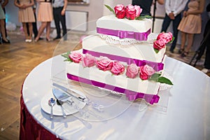 Cake at a wedding