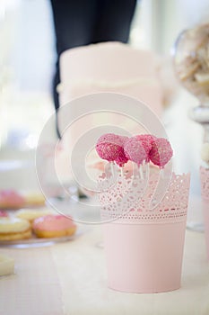 CakePops rosas. photo