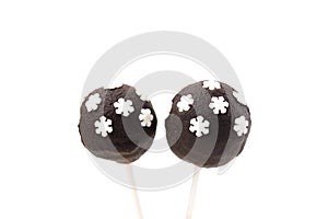 Cakepops with snowflakes decoration